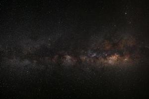 Milky way galaxy with stars and space dust in the universe, Long exposure photograph, with grain. photo