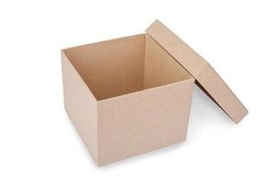 Cardboard box isolated on a white background photo