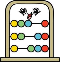 cute cartoon abacus vector