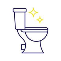 Toilet cleaning color icon. Bathroom cleaning. Isolated vector illustration