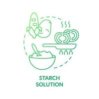 Starch solution green gradient concept icon. Cooked starchy products. Variety of vegan diet abstract idea thin line illustration. Isolated outline drawing. vector