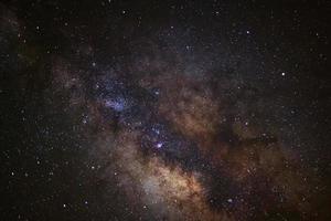 The center of the milky way galaxy, Long exposure photograph,with grain photo