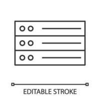 List linear icon. Digital organizer. Schedule. Table of contents. Thin line illustration. Contour symbol. Vector isolated outline drawing. Editable stroke