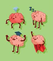 set of brains comic vector