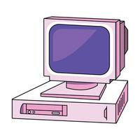 retro desktop nostalgia vector