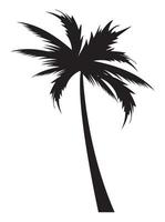 beach tree palm silhouette vector