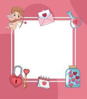 square love frame vector