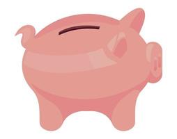 piggy pink savings money vector