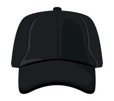 gorra deportiva negra vector