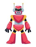 red robot kids toy vector
