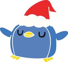 christmas cartoon of kawaii penguin vector