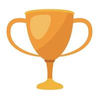 Isolated trophy cup vector