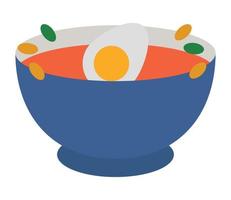 egg soup japanese food vector