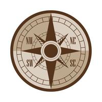 antique compass guide device vector