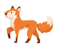 cute fox animal kid vector