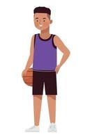 man afro basketball player vector