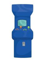 blue video game machine vector