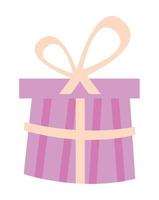 lilac gift box present vector