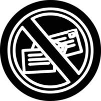 no mail icon vector