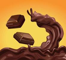 chocolate bars and liquid vector