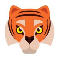 chinese tiger face vector