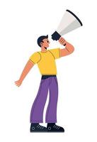 man with megaphone vector