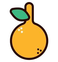 passion fruit doodle icon vector