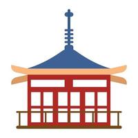 pagoda de arquitectura de la cultura japonesa vector