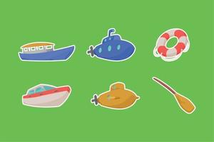 ships and boats icons vector