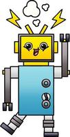 gradient shaded cartoon robot vector