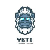 ilustración de diseño de logotipo de mascota yeti vector