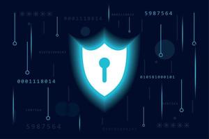 shield and numbers vector