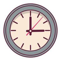 time clock watch wall vector