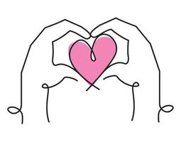 hands lifting heart vector