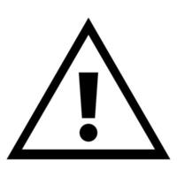 triangle with alert signal vector
