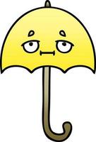 gradient shaded cartoon umbrella vector