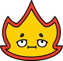 cute cartoon fire vector