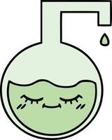 cute cartoon science experiment vector