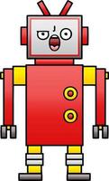 gradient shaded cartoon angry robot vector