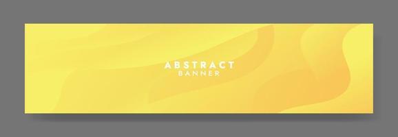 Abstract Yellow Fluid Wave Banner Template vector