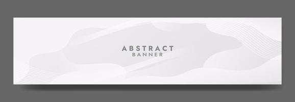 Abstract White Fluid Wave Banner Template vector