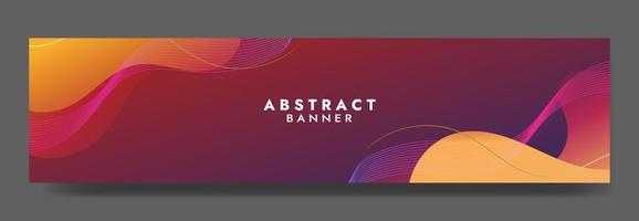 Abstract Red Fluid Wave Banner Template vector