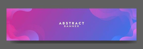 Abstract Violet Fluid Wave Banner Template vector