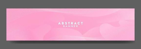 Abstract Pink Fluid Wave Banner Template vector