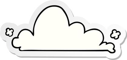 sticker cartoon doodle of a white cloud vector