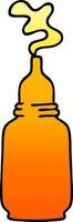 quirky gradient shaded cartoon mustard bottle vector