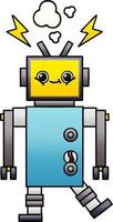 gradient shaded cartoon robot vector