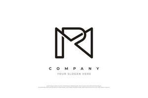 Initial Letter MR or RM Logo Design Vector