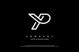 Initial Letter YP Monogram Logo Design Vector