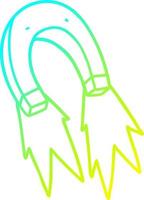 cold gradient line drawing cartoon magnet vector